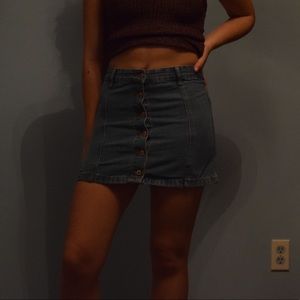 Cute Button up Jean Skirt